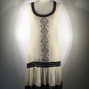 4 Love and Liberty Silk Flapper Josephine Dress in Crème M NWT